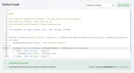 Convert to Python