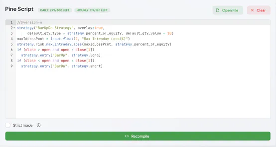 Upload Pine Script